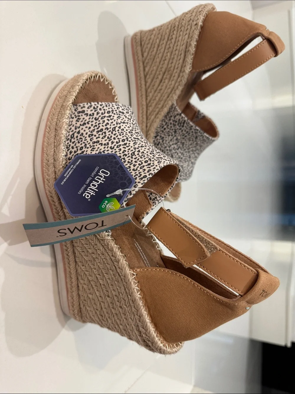 Women’s Toms Ortholiye Espadrille Wedge Sandals with Speckled Upper